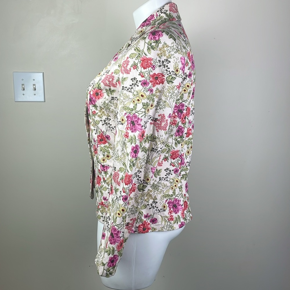 JM Collection Spring Floral Print Blazer - Picture 8 of 10